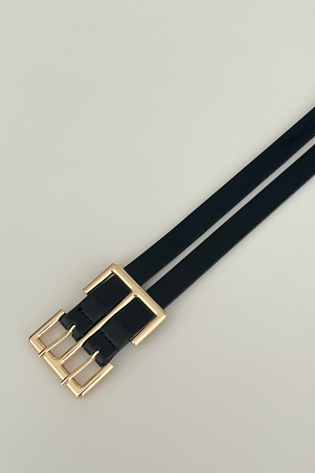Graziella Gold Tokalı Çift Kemer