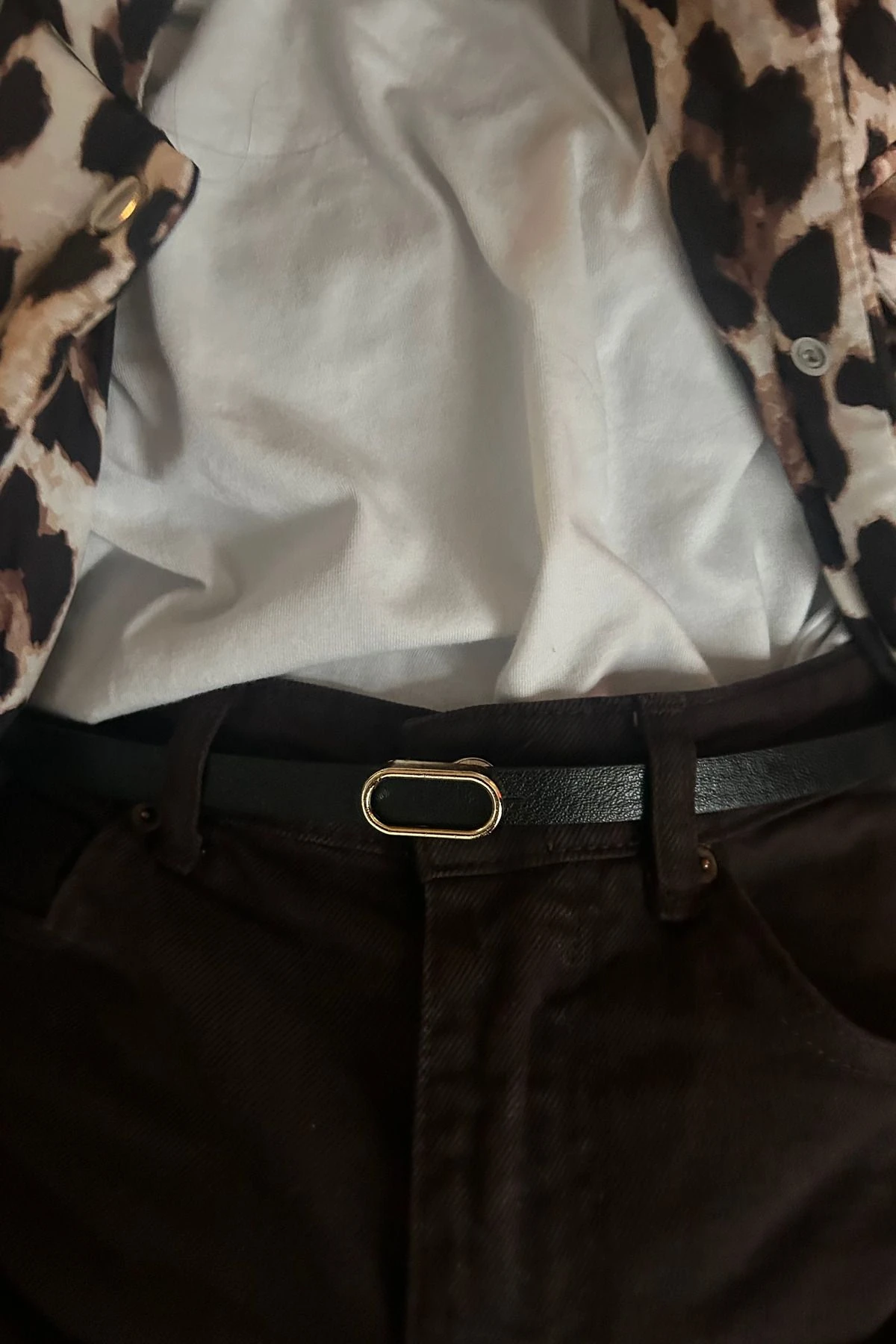 ALİCE İNCE GOLD TOKALI KEMER - siyah