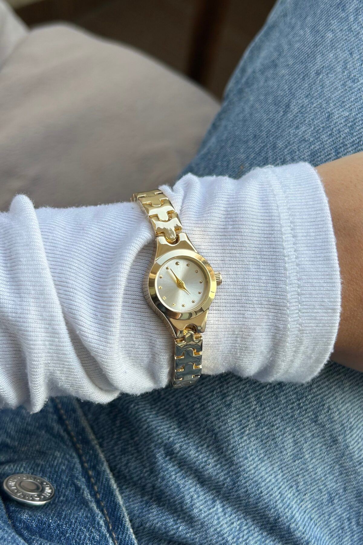 Elisa Minimal Gold Vintage Kadın Kol Saati
