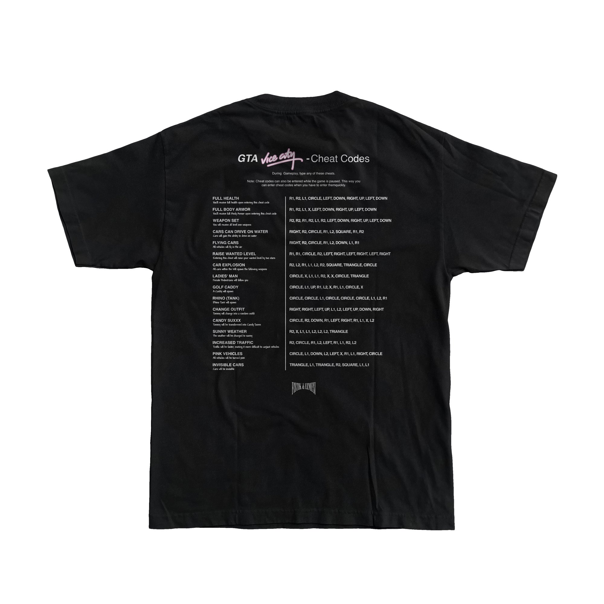 VICE CHEAT CODES TEE