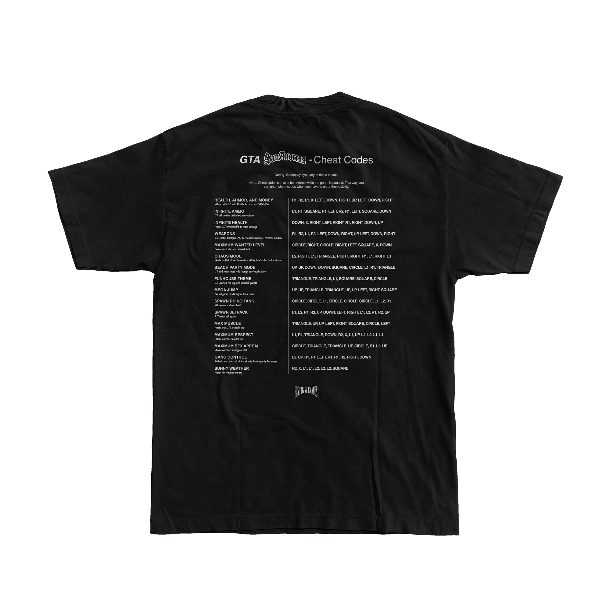 SAN CHEAT CODES TEE