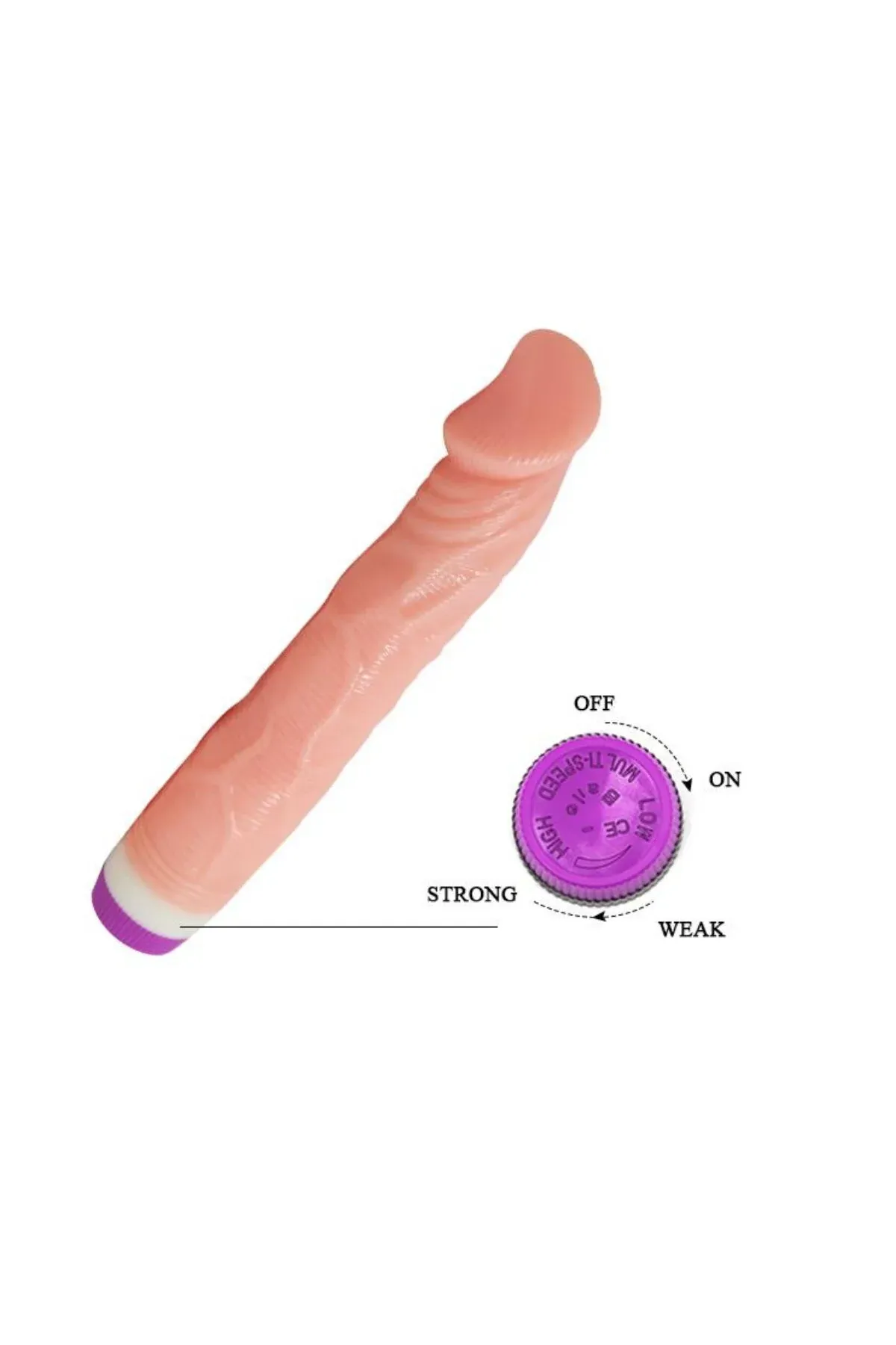 Güçlü Titreşimli Esnek 20cm Realistik Klitoris Vibratör Gerçekci Penis Dildo main variant image