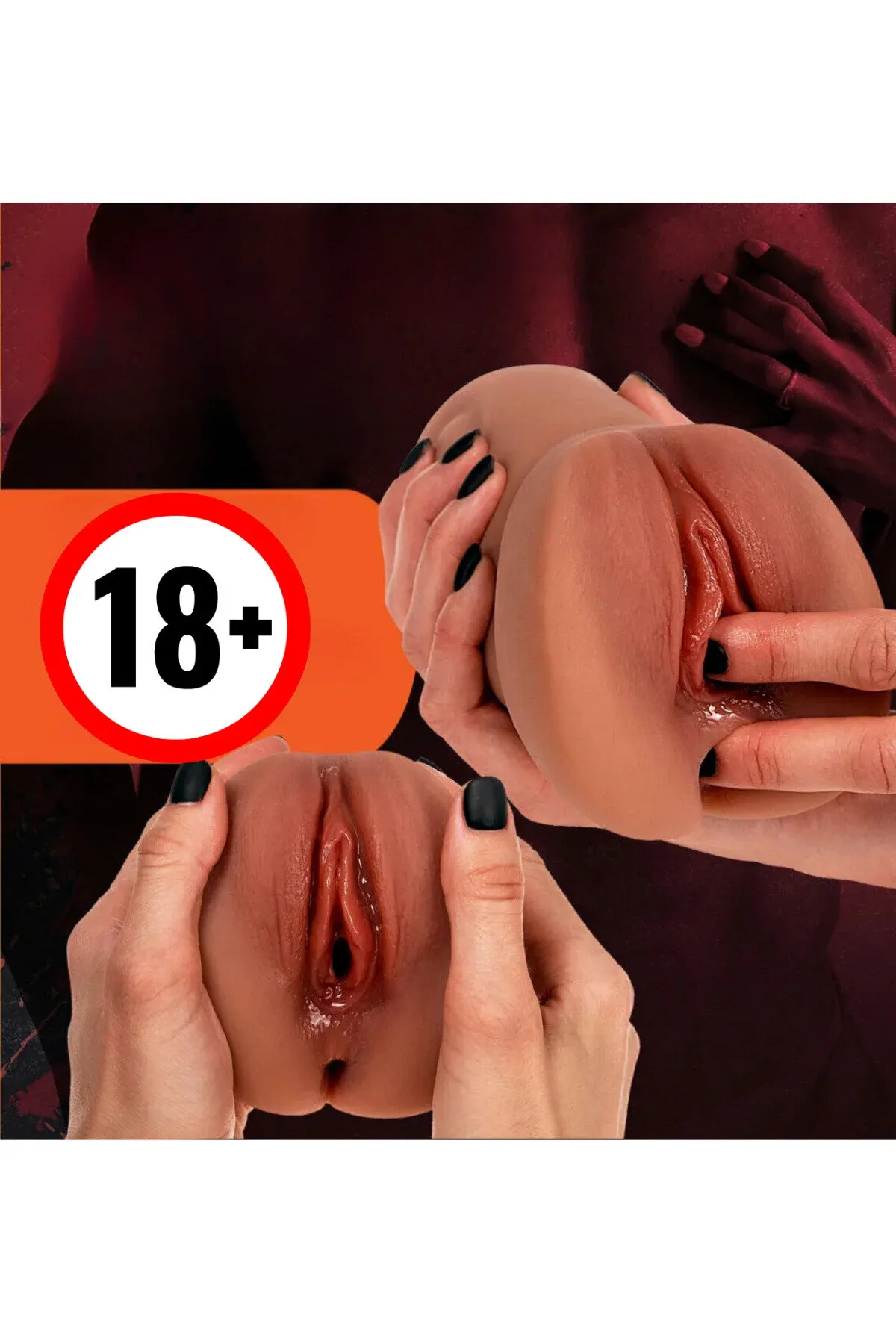 Çift Girişli Anal ve Vajinal Gerçekçi Mastürbatör 500 gr main variant image