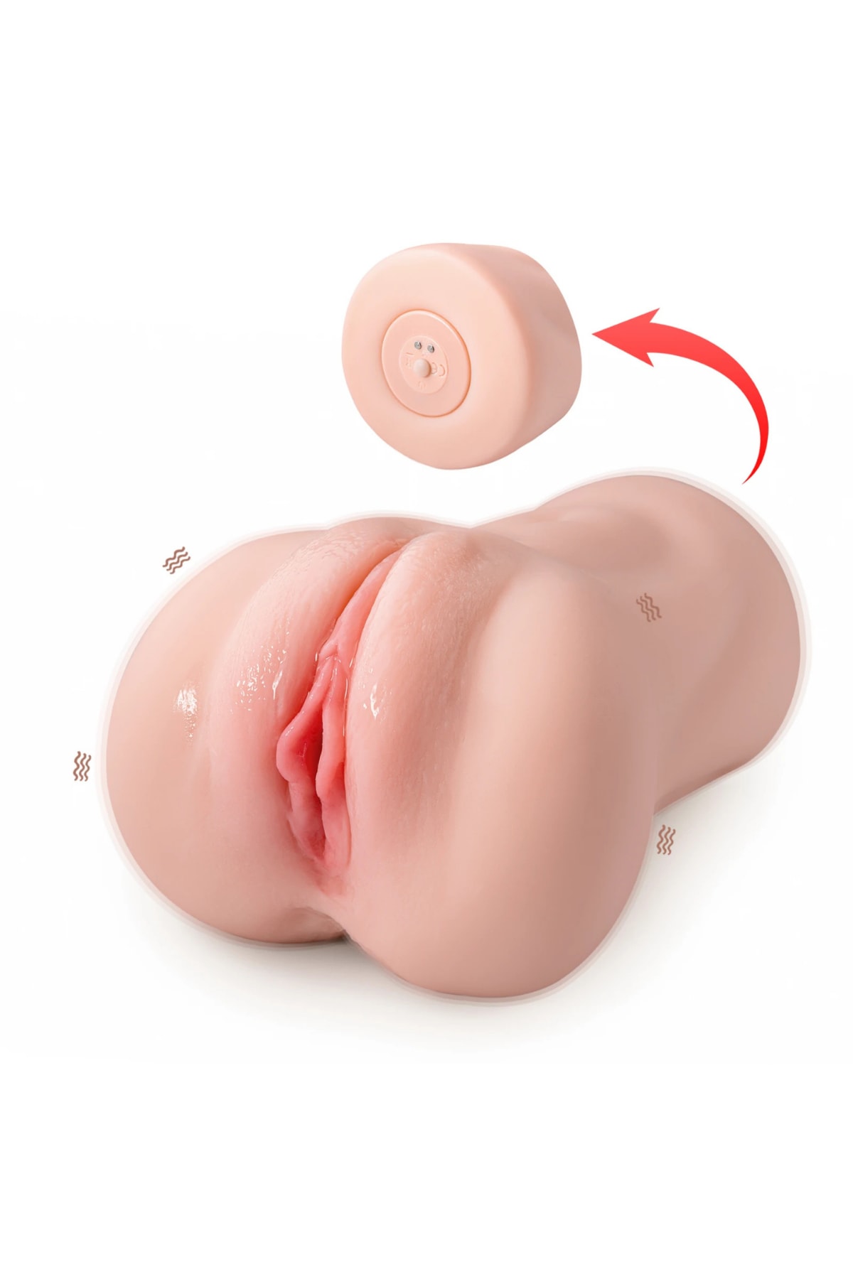 Titreşimli Gerçekçi Vajina Mastürbatör Şarjlı Suya Dayanıklı Model main variant image