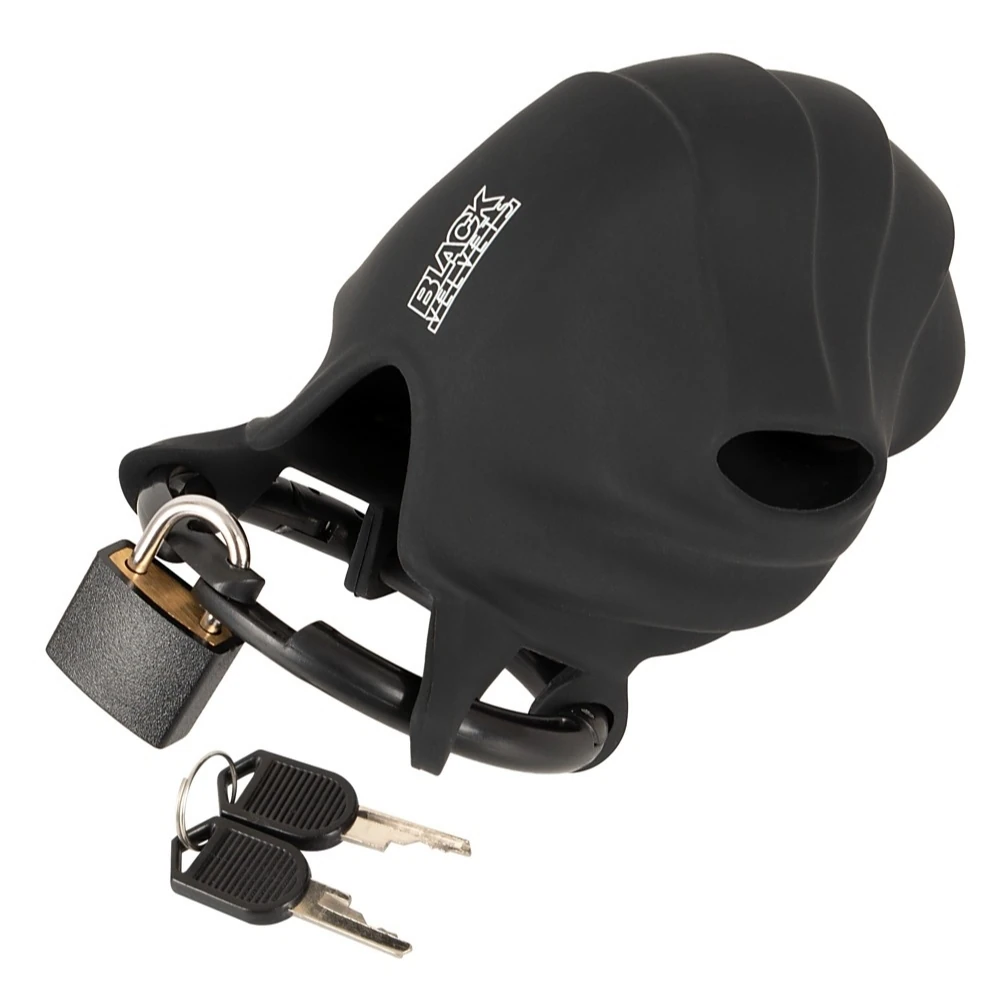 Silikon Penis Halkası ve Kilitli Penis Kafesi Seti