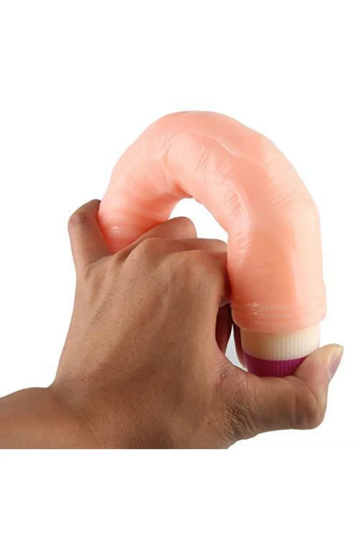 Güçlü Titreşimli Esnek 20cm Realistik Klitoris Vibratör Gerçekci Penis Dildo