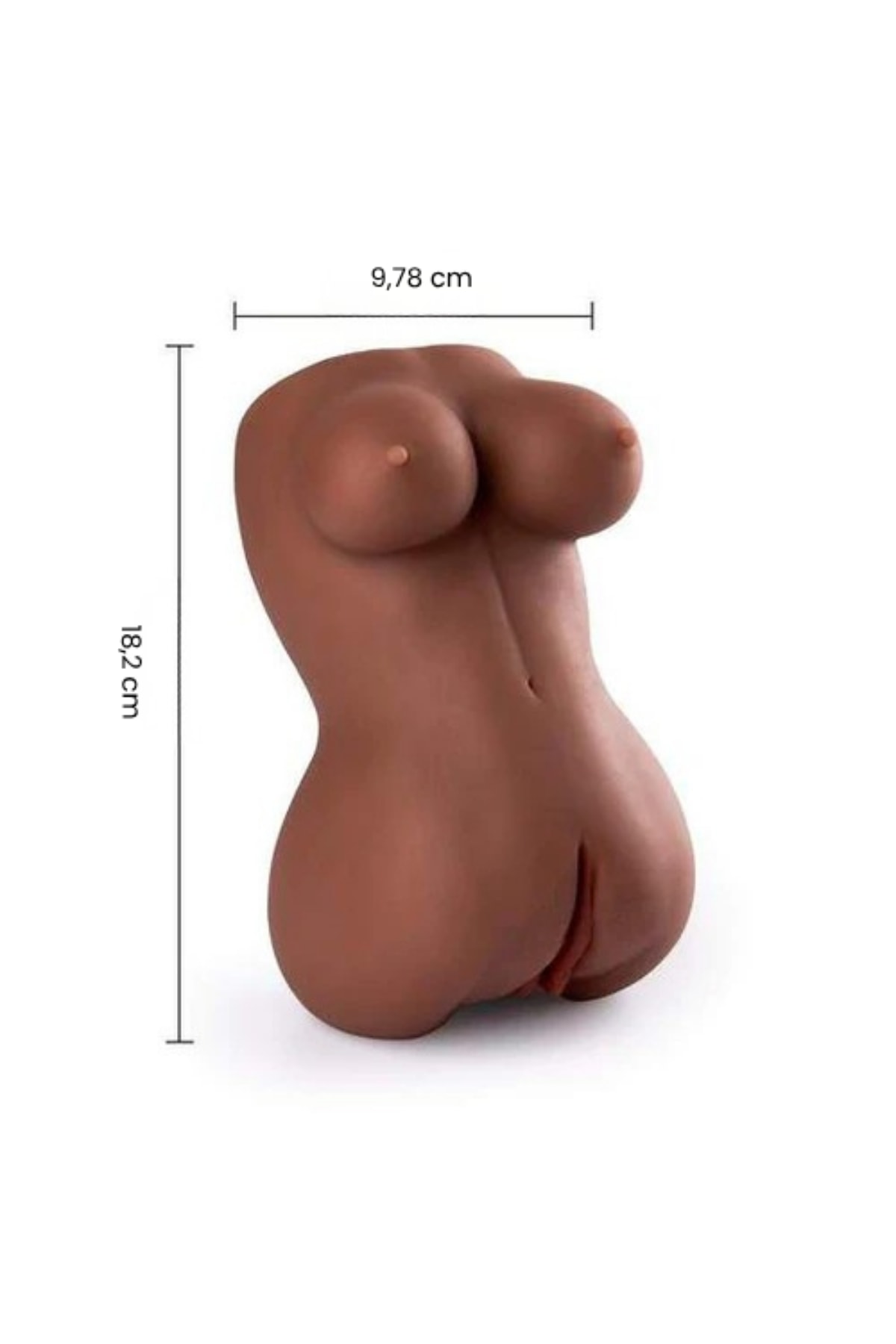 Gerçekçi Esmer Vajina Göğüslü Cep Tipi Mastürbatör 200 gr