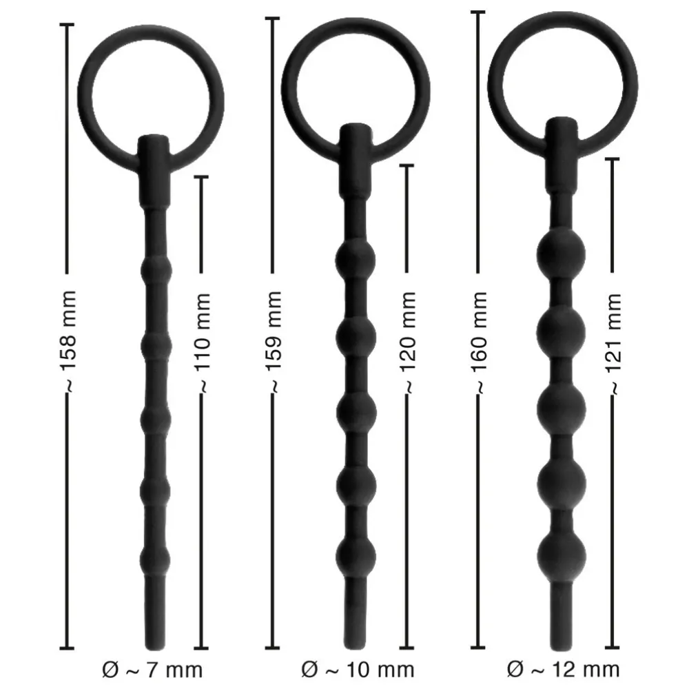 3’lü Silikon Penis Plug Başlangıç Seti (S, M, L Boy)