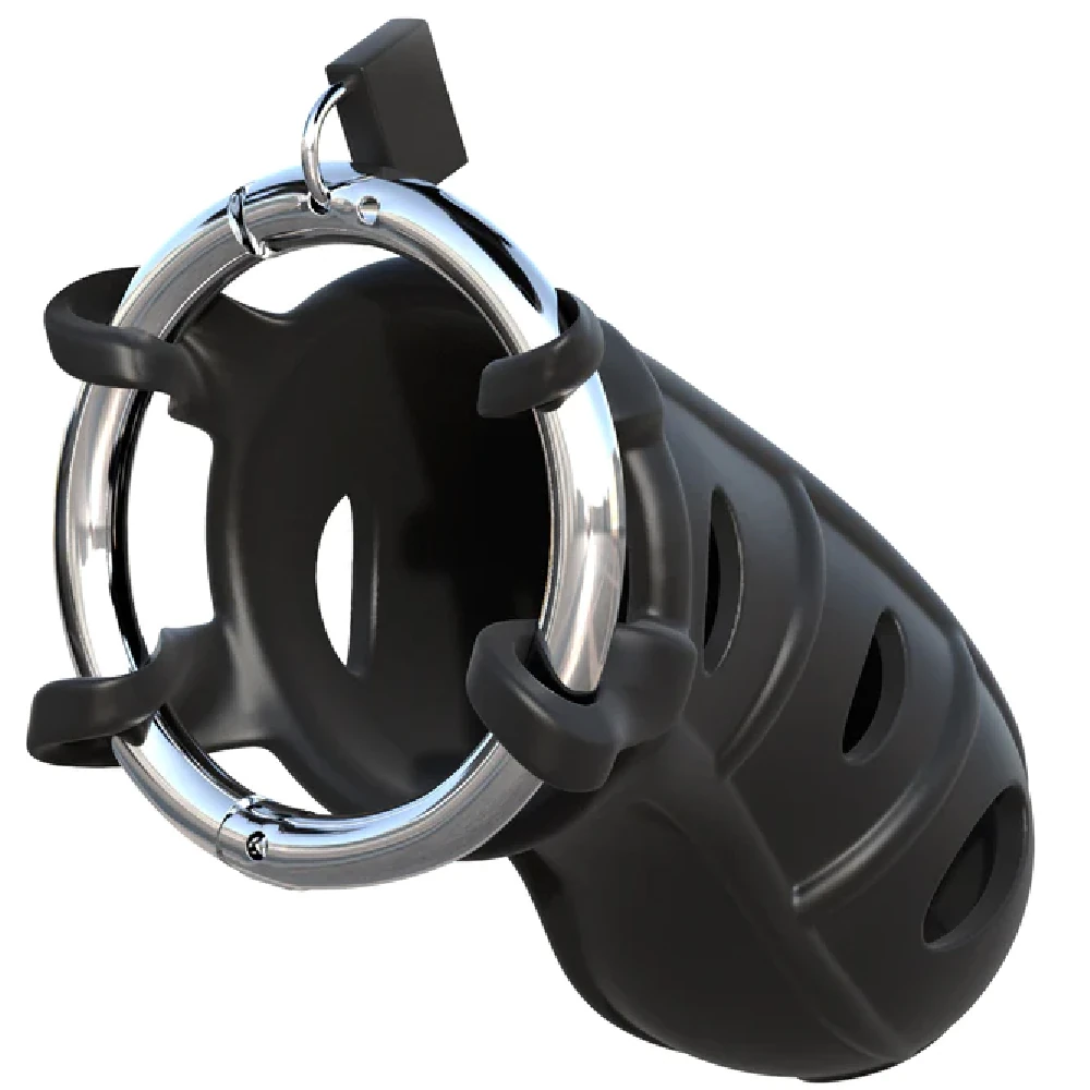 Hardcore Silicone Cock Blocker – Silikon Penis Kafesi ve Çelik Halka