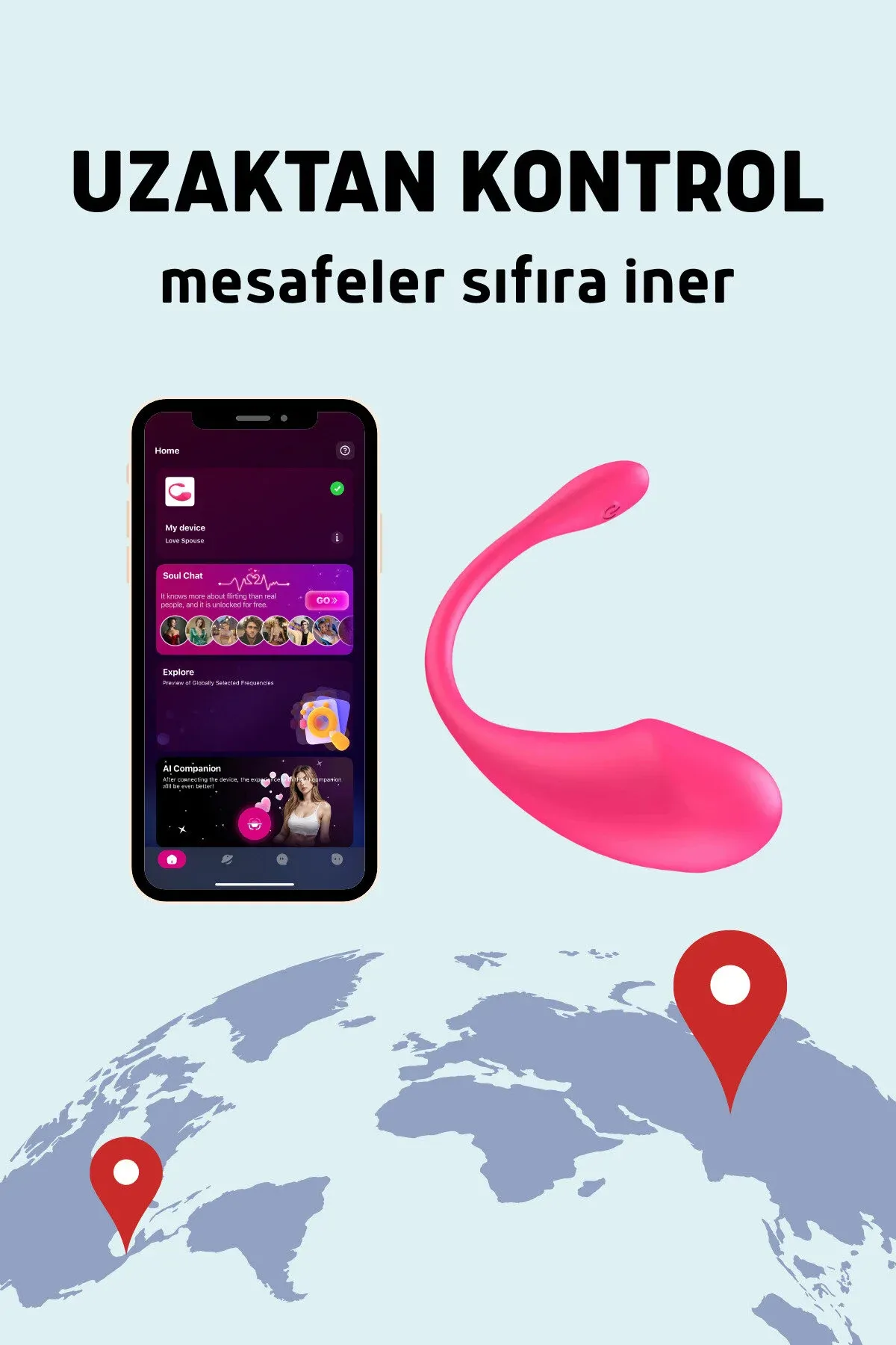 Titreşimli Kablosuz Uzaktan Erişim Bluetooth Telefonlu Vibratör