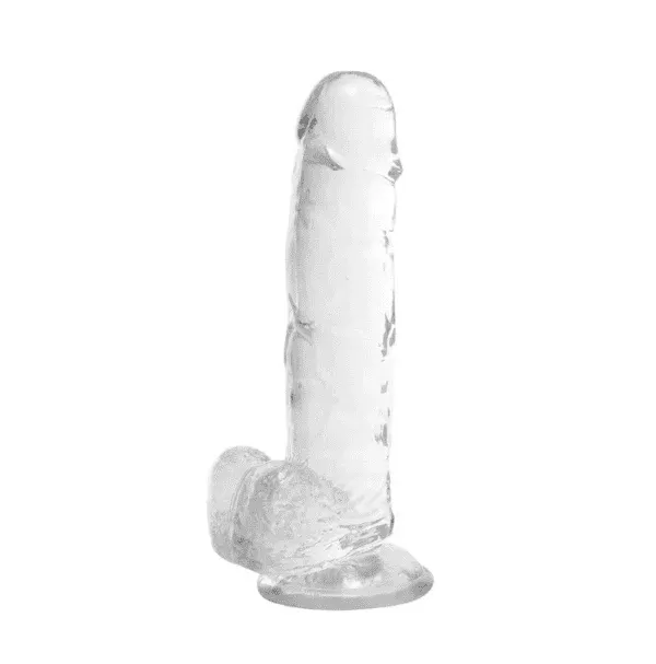 Ledli Testisli Gerçekçi Vantuzlu Dildo 14 cm