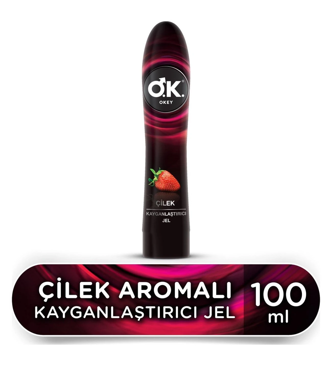 Okey Çilek Kayganlaştırıcı Jel 100 ml | Su Bazlı & Aromalı Jel main variant image