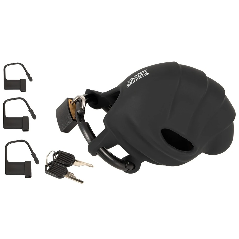 Silikon Penis Halkası ve Kilitli Penis Kafesi Seti