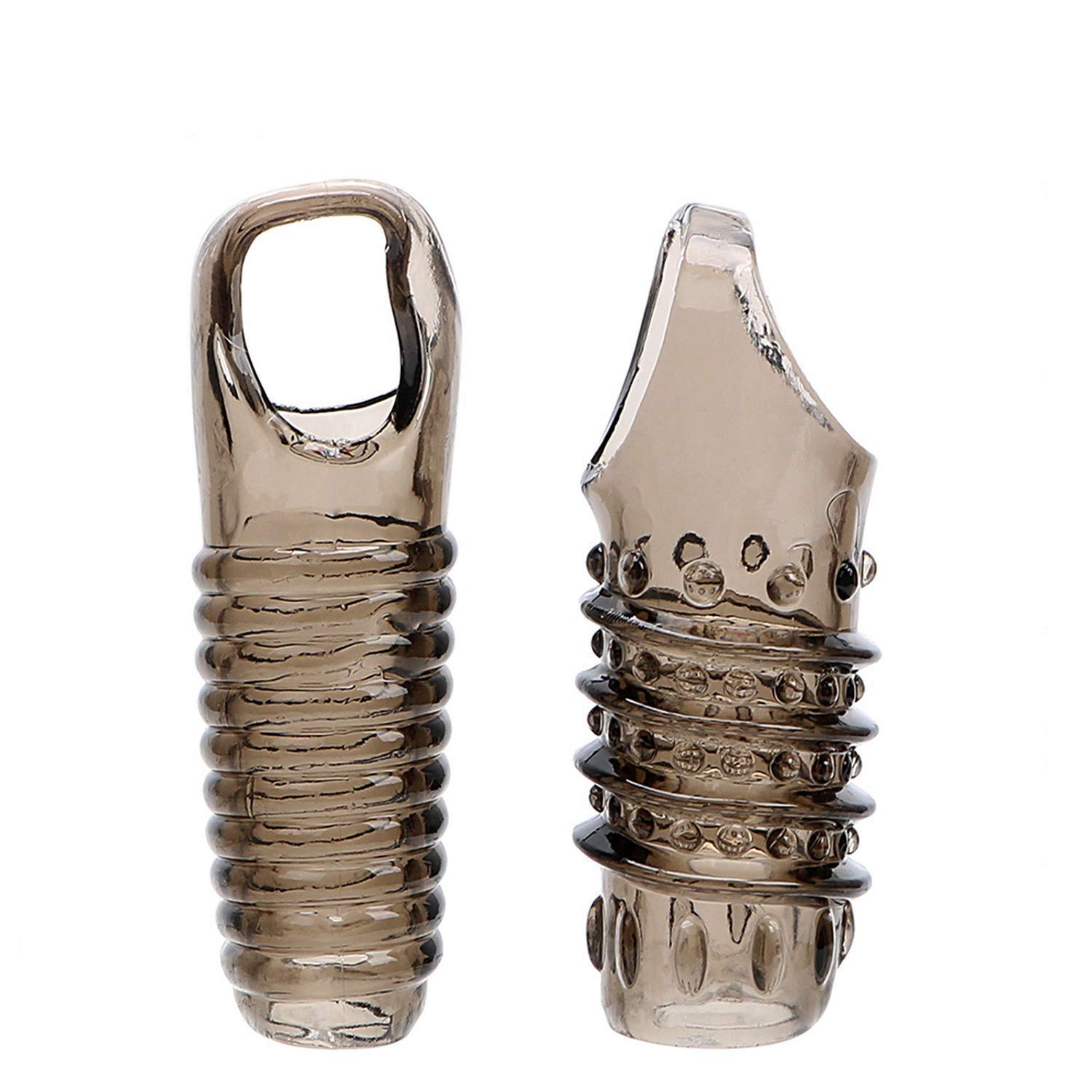 Tırtıklı Yarım Penis Kılıfı Testis Girişli Silikon Kılıf image