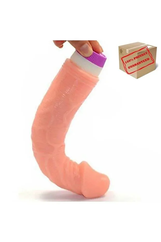 Güçlü Titreşimli Esnek 20cm Realistik Klitoris Vibratör Gerçekci Penis Dildo