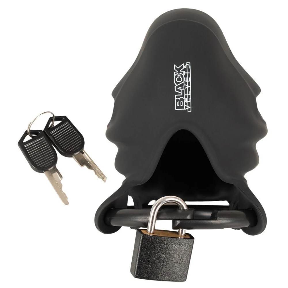 Silikon Penis Halkası ve Kilitli Penis Kafesi Seti