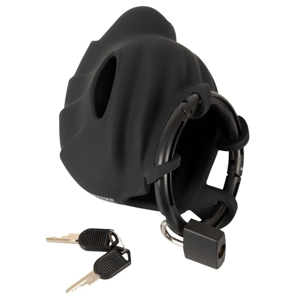 Silikon Penis Halkası ve Kilitli Penis Kafesi Seti