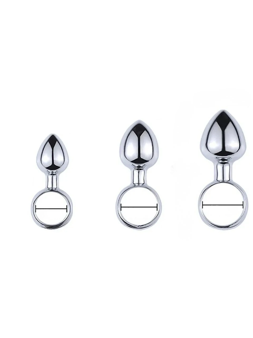 3’lü Çelik Mini Anal Plug Seti – Parmak Geçirmeli Başlangıç Kitleri Eğitim Kitleri image