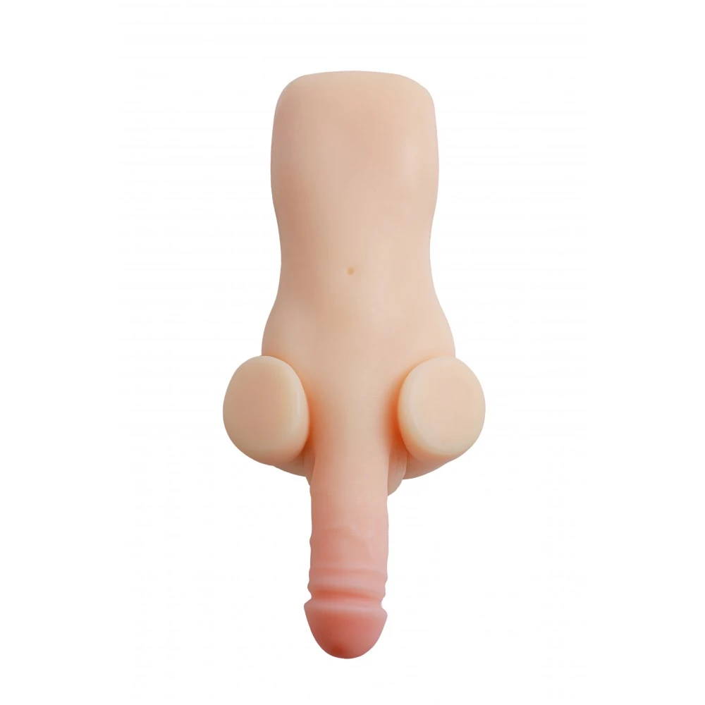Gerçekçi Dokulu Yarım Vücut Penis ve Anüs Mastürbatör