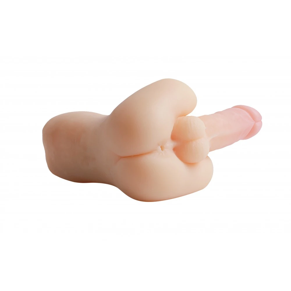 Gerçekçi Dokulu Yarım Vücut Penis ve Anüs Mastürbatör