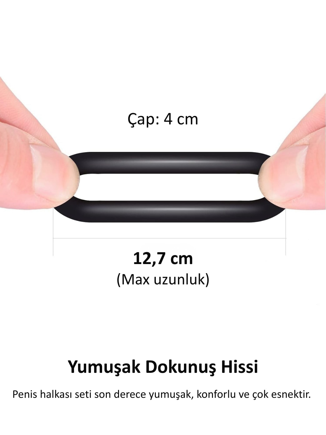 Silikon Penis Halkası Seti – Uzun ve Sert Ereksiyon İçin Esnek TPR Halka, 3'lü Set