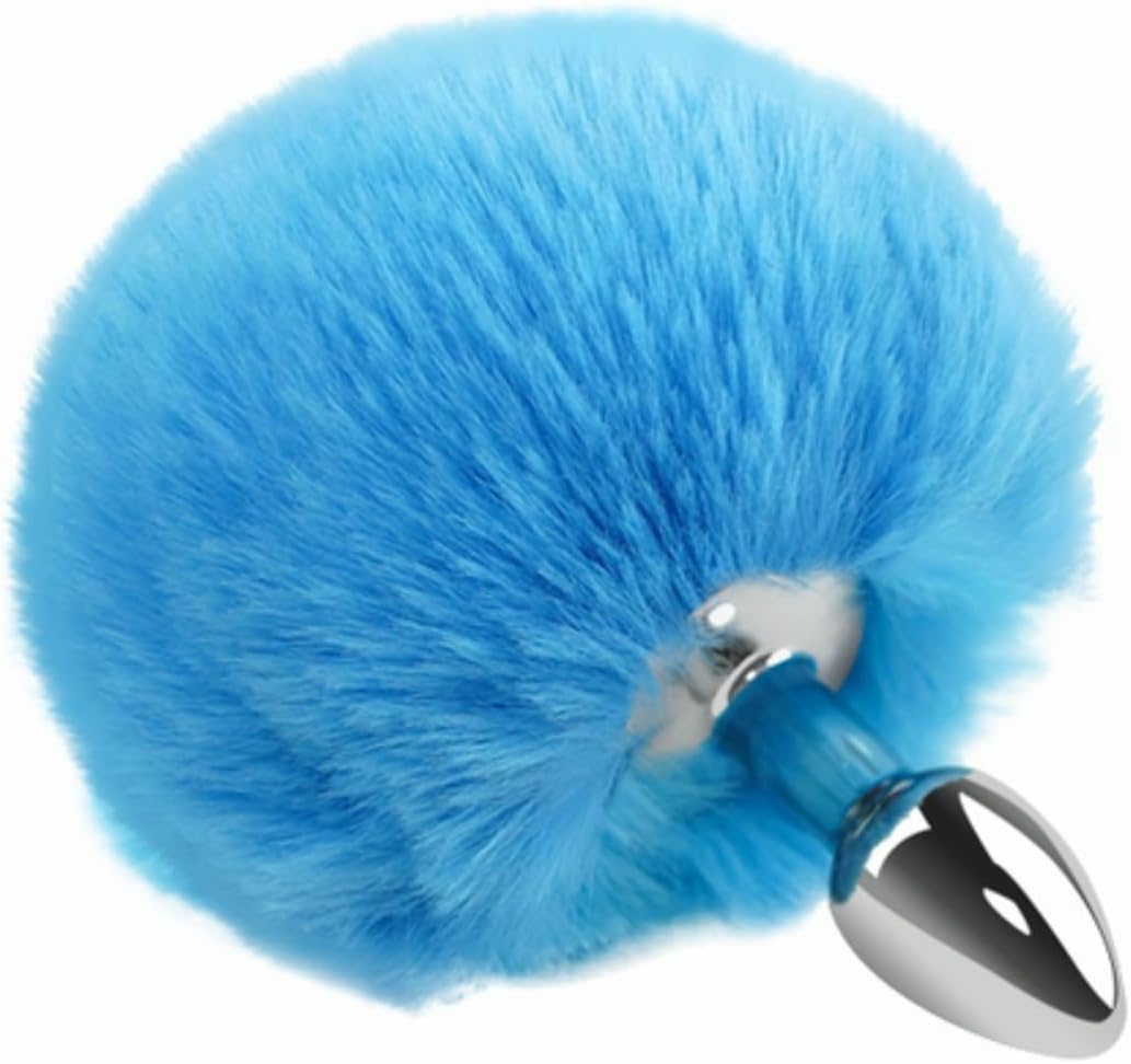 Tavşan Kuyruk Ponpon Paslanmaz Çelik Anal Plug