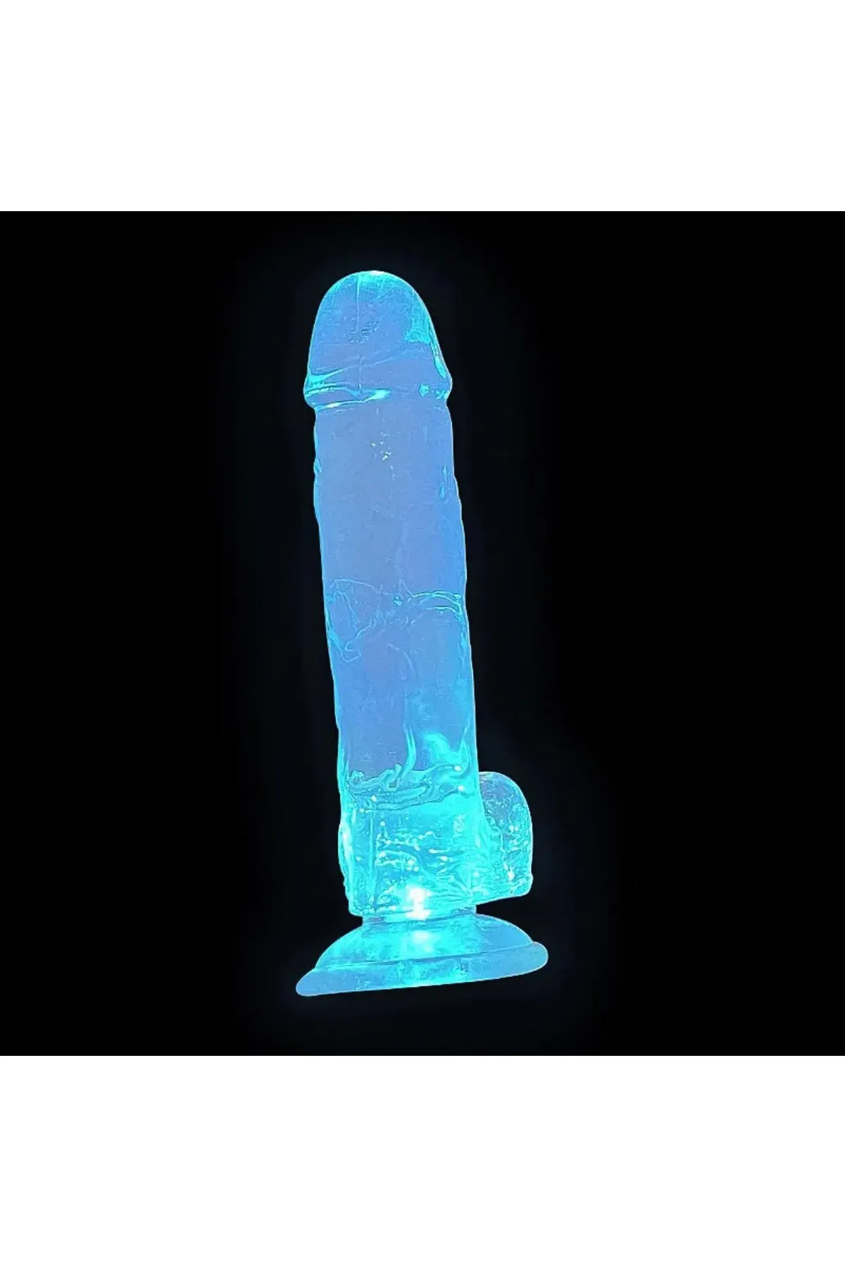Ledli Testisli Gerçekçi Vantuzlu Dildo 14 cm