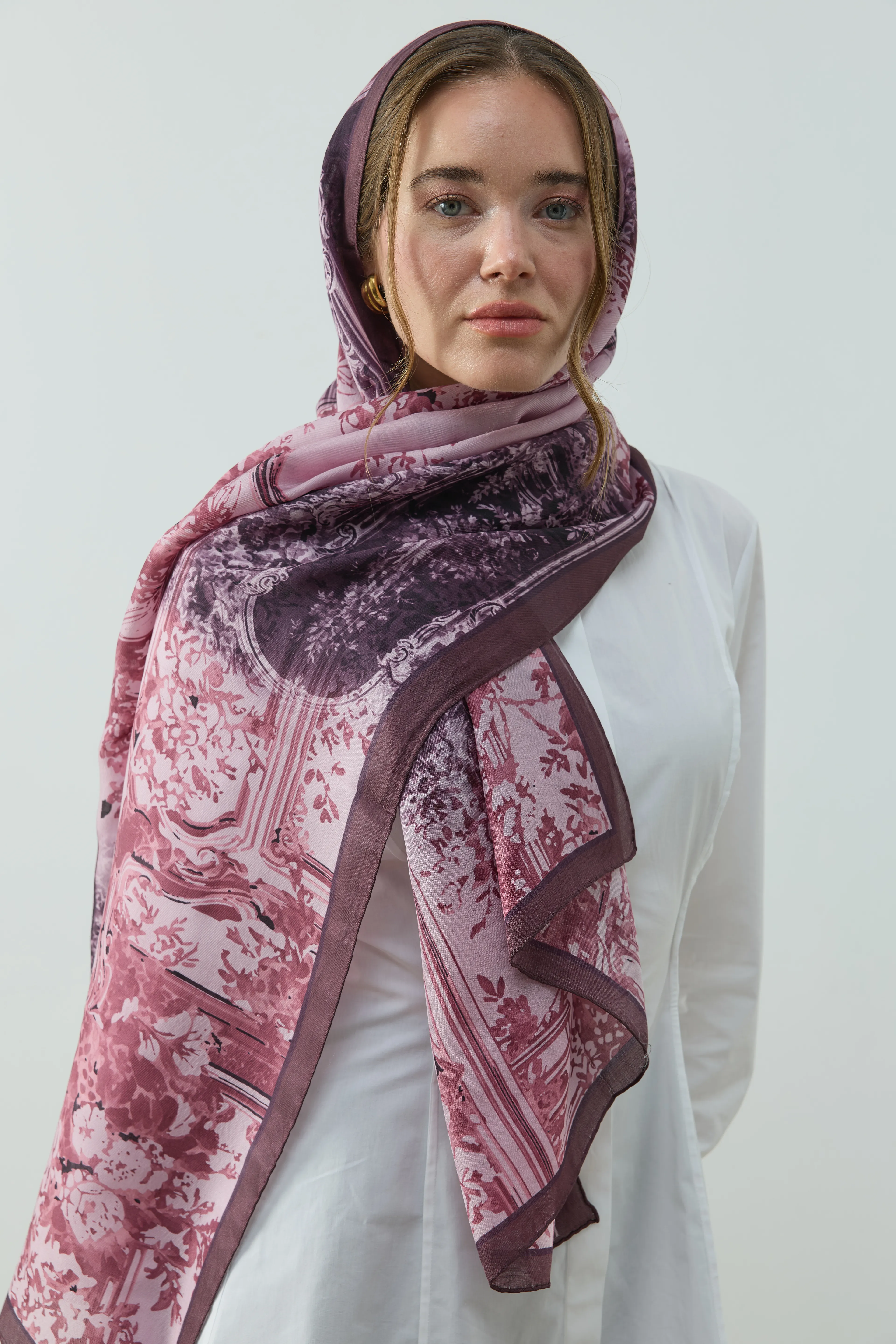 Rynel Şal  - Mürdüm