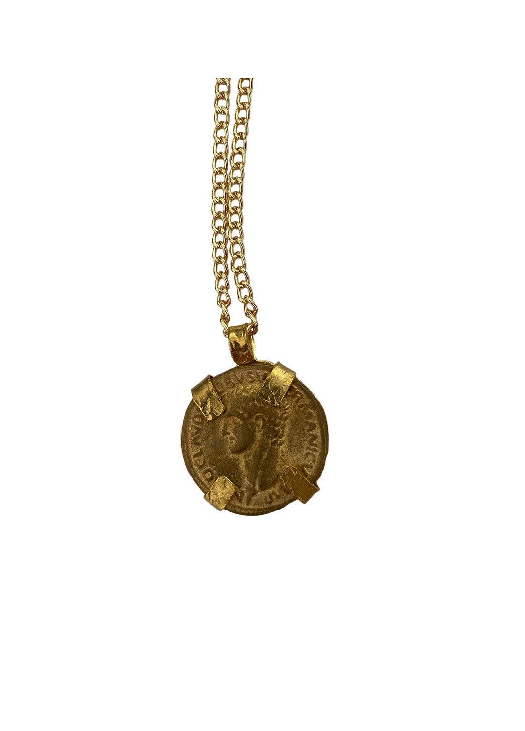 Bronz Sezar Para Kolye