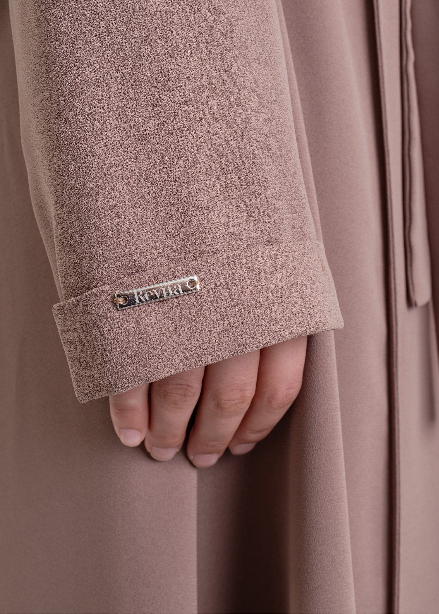 Revna Atelier Pera Gold Düğmeli Cappuccino Ferace