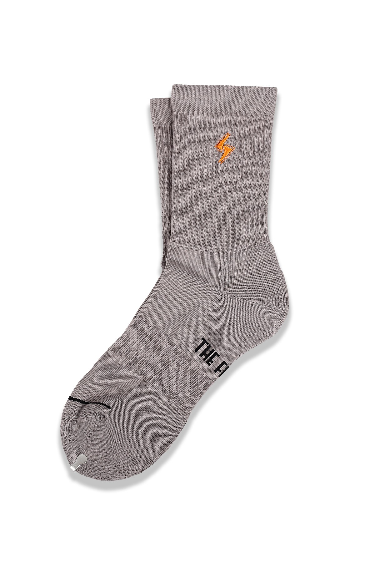 Logo Embroidered Crew Socks - GRİ