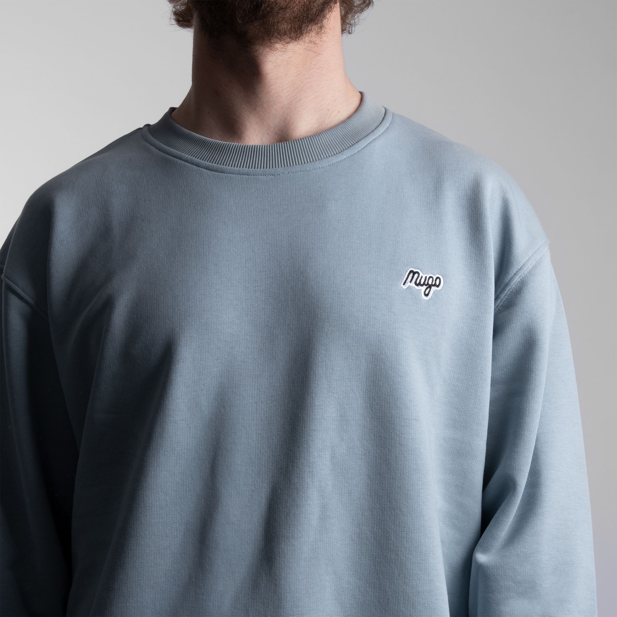 MUGO Basic Unisex Sweatshirt - Açık Mavi