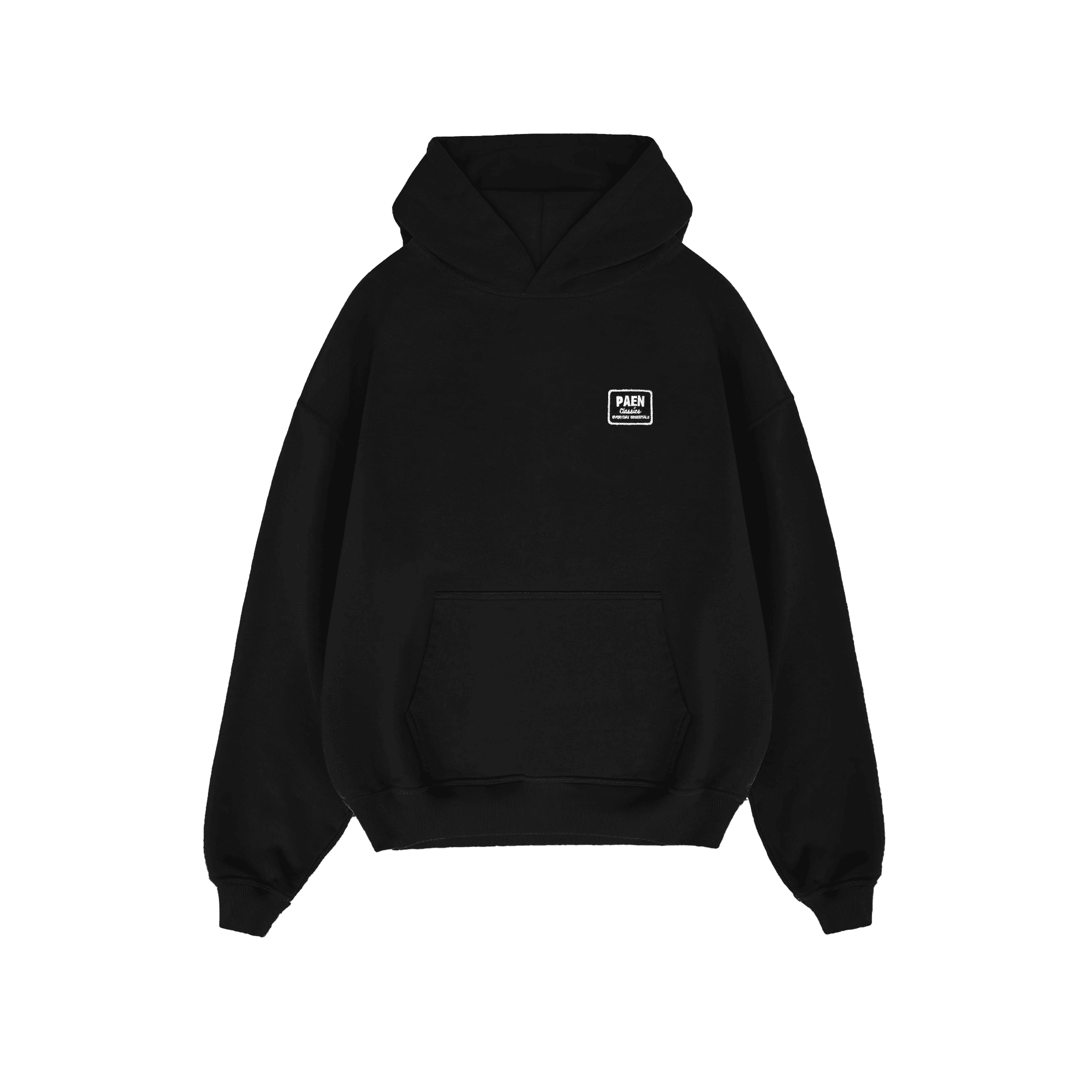 PAEN Essential Patch Hoodie - Siyah