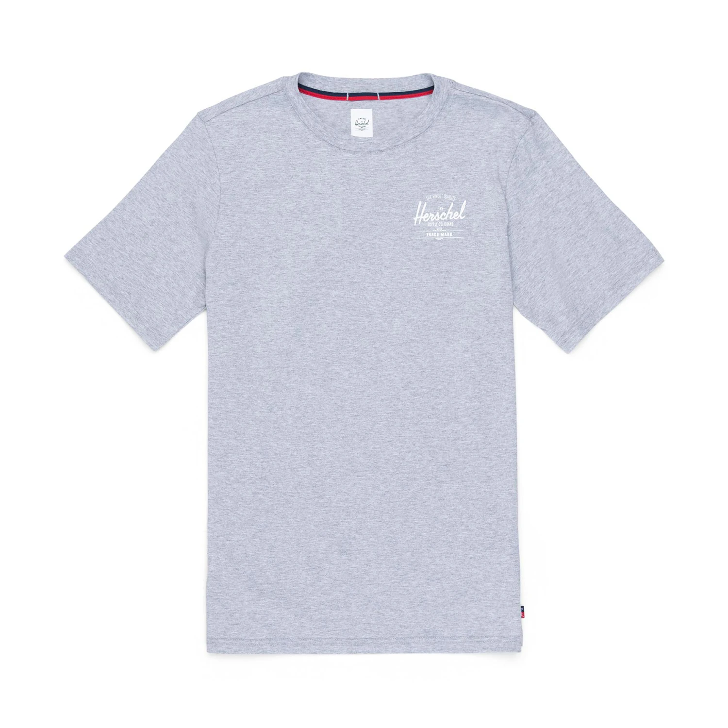 Herschel Tee Classic Logo Heather Grey/White Erkek T-Shirt