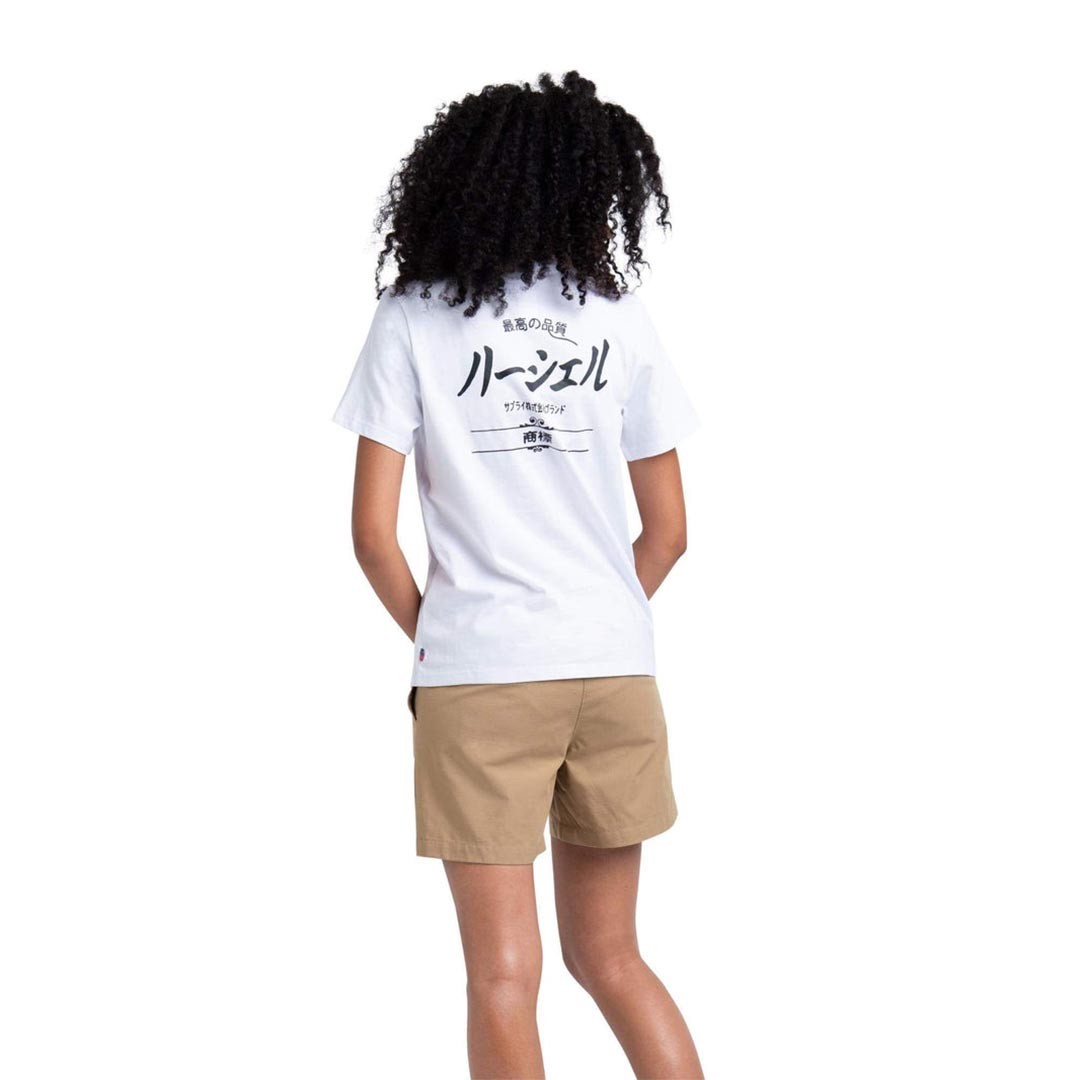 Herschel Tee Japanese Classic Logo Bright White Kadın T-Shirt