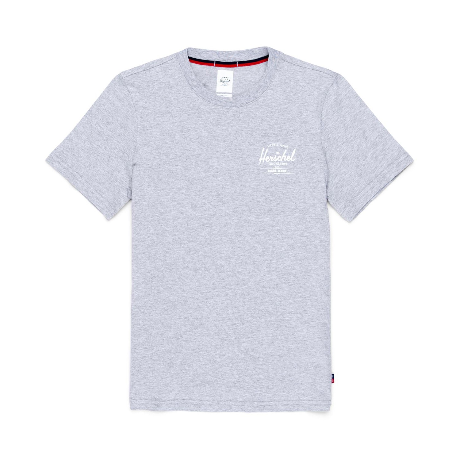 Herschel Tee Classic Logo Heather Grey/White Kadın T-Shirt