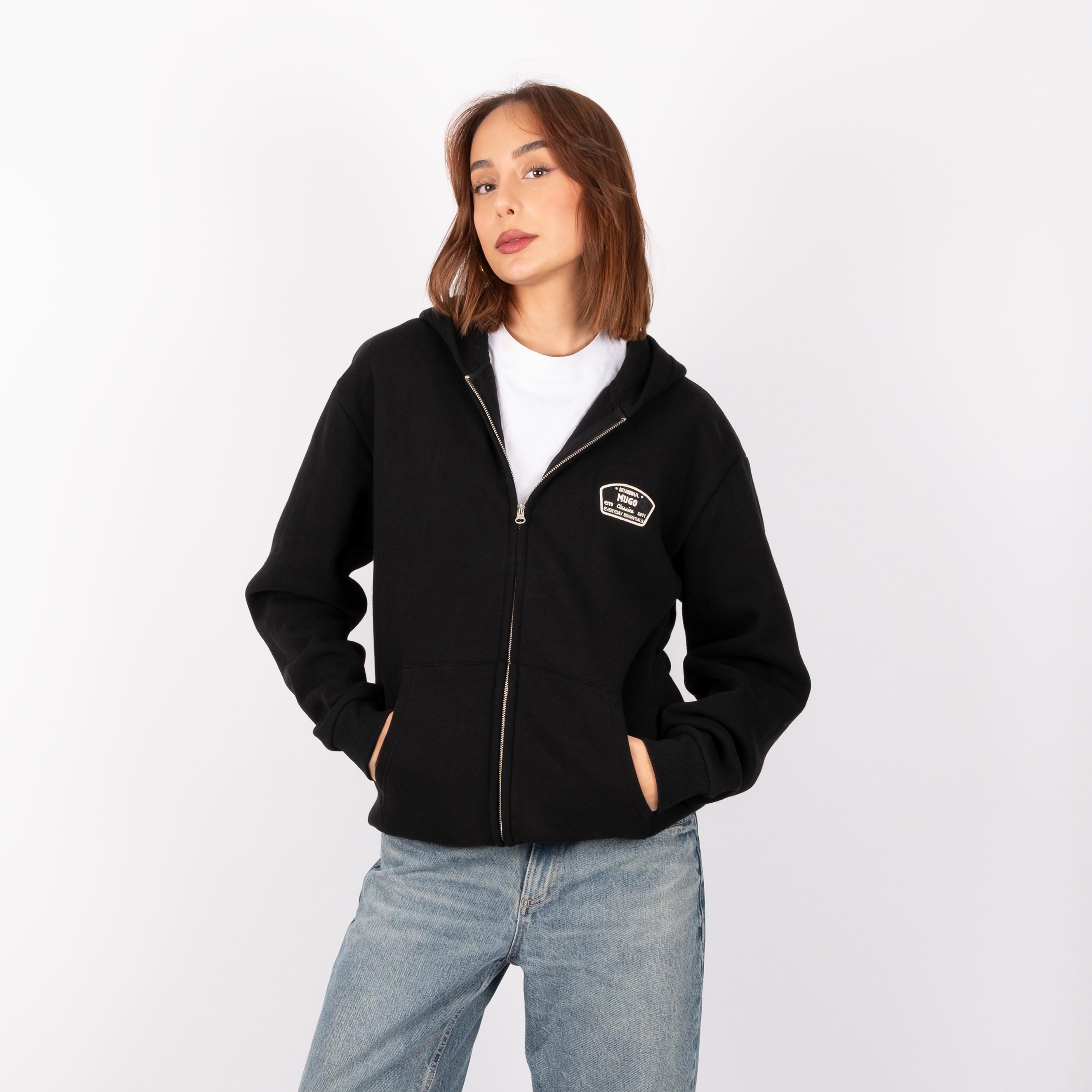 MUGO Essential Unisex Zip Hoodie