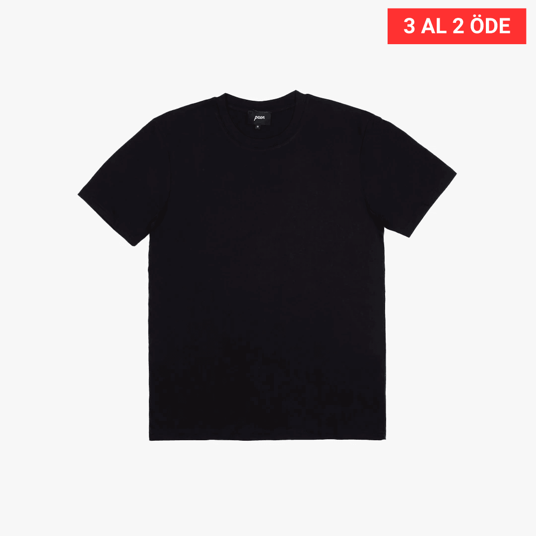 PAEN Basic Regular Fit T-shirt - Siyah