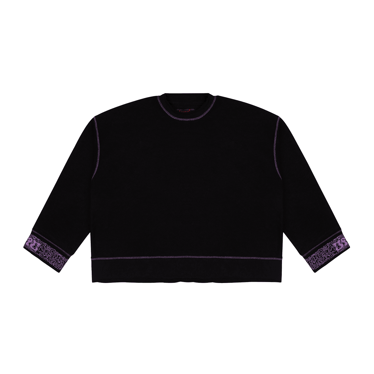 Purple Embroidered Logo Sweatshirt
