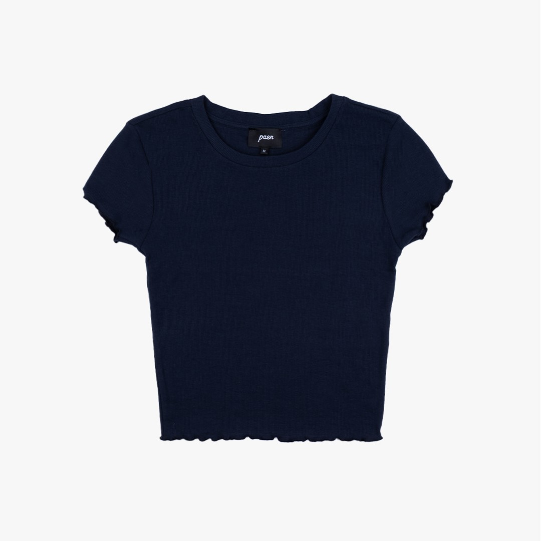 PAEN Fitilli Baby Kadın T-shirt - Lacivert