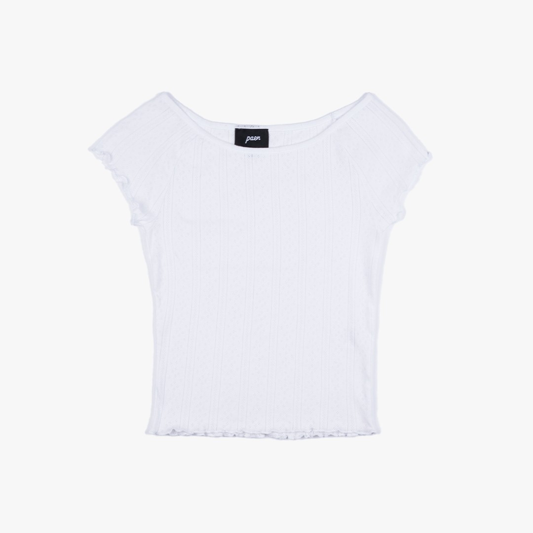 PAEN Dokulu Baby Kadın T-shirt - Beyaz
