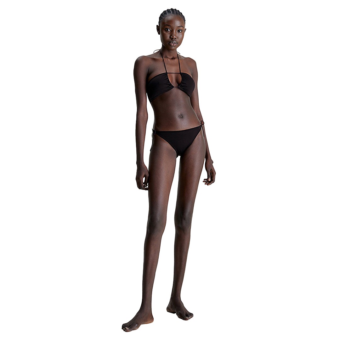 Calvin Klein Kadın İpli Bralet Bikini Üstü Siyah