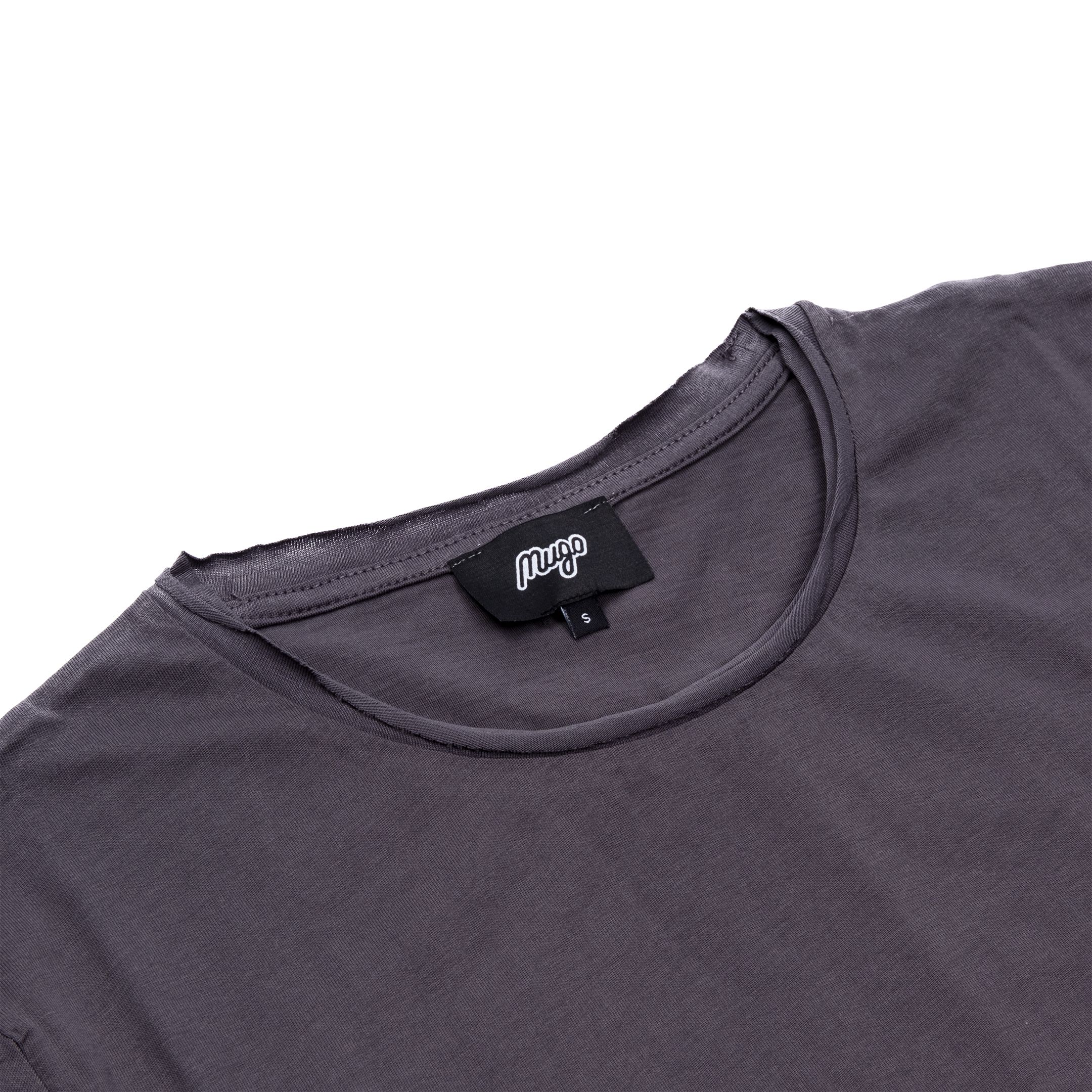 MUGO Pis Yaka Regular Fit Basic T-shirt - Antrasit