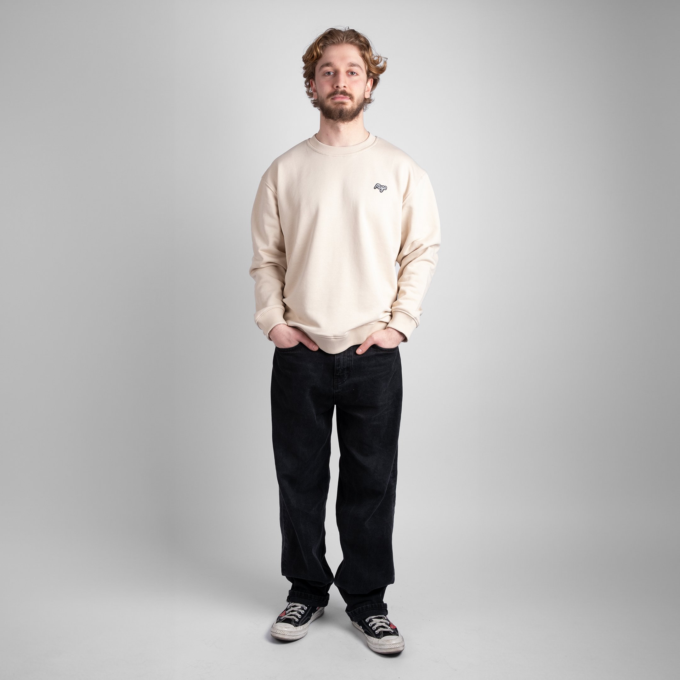 MUGO Basic Unisex Sweatshirt - Bej