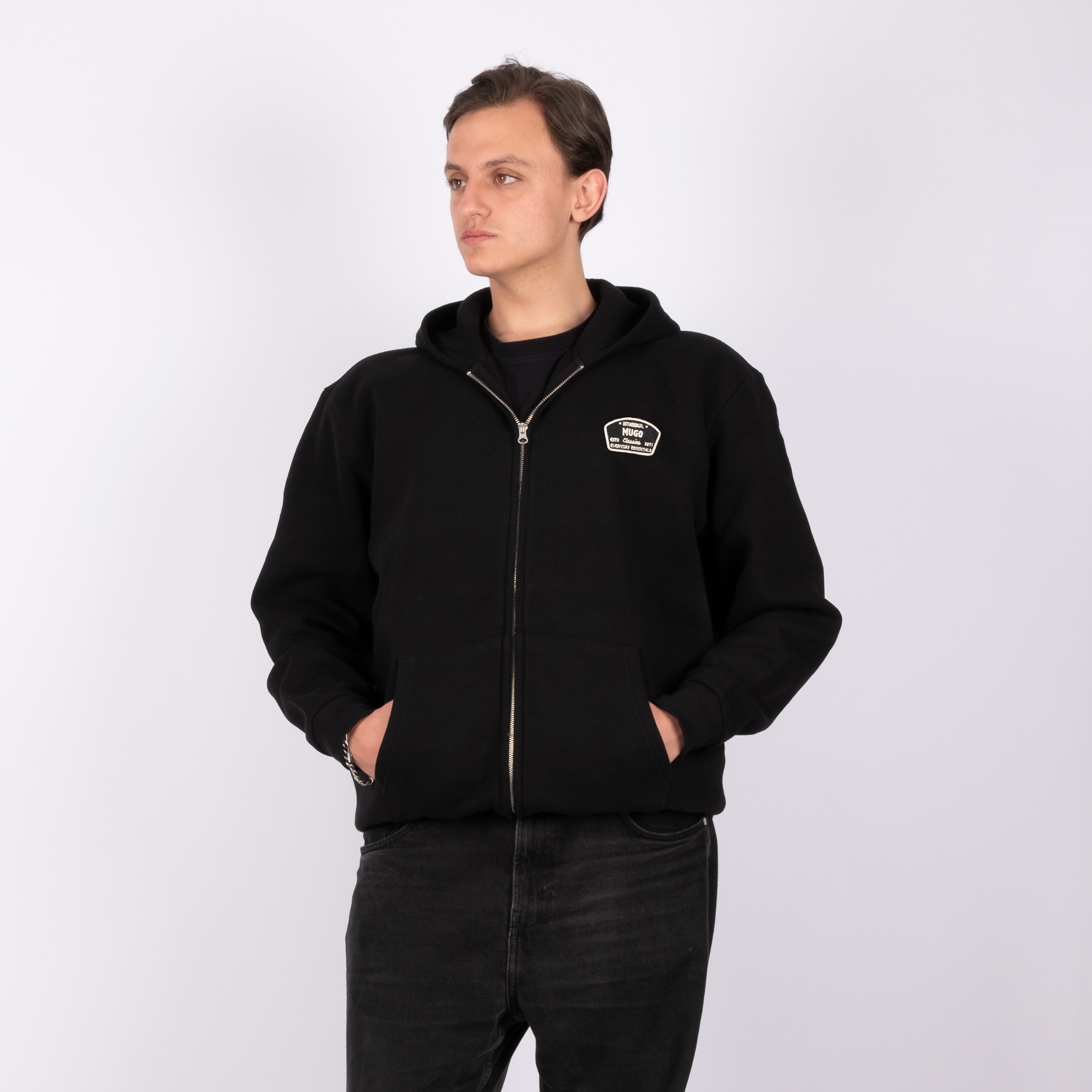 MUGO Essential Unisex Zip Hoodie