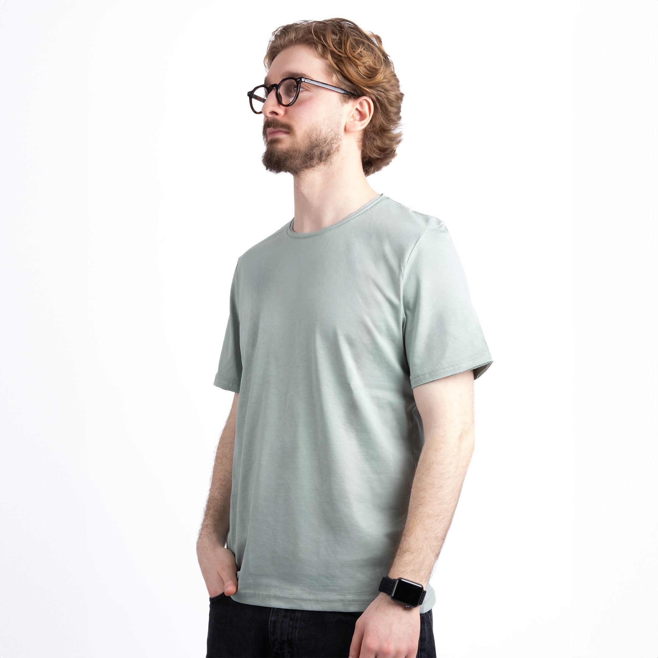 MUGO Pis Yaka Regular Fit Basic T-shirt - Mint