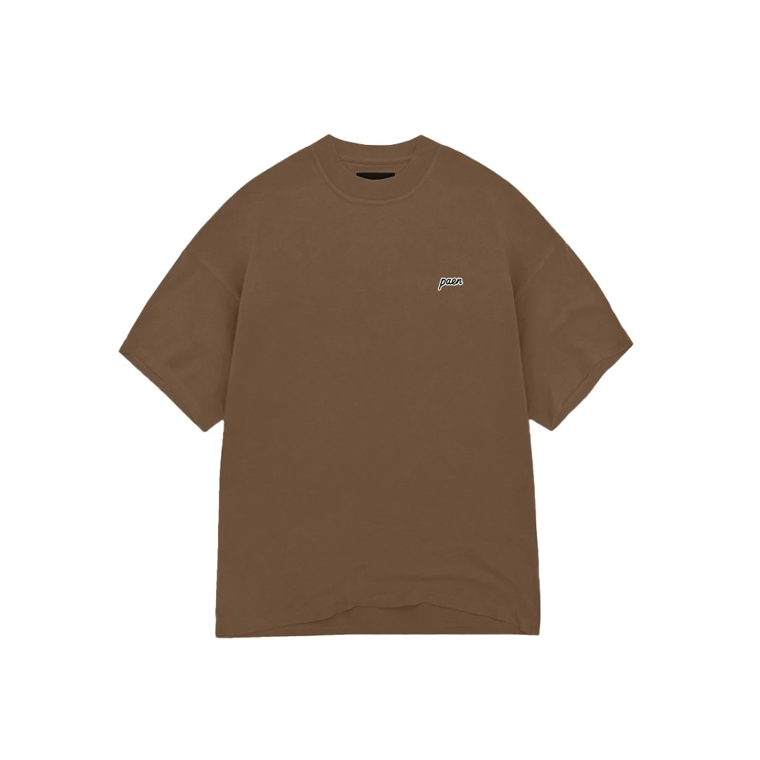 PAEN Basic Unisex Oversize T-shirt - Kahverengi