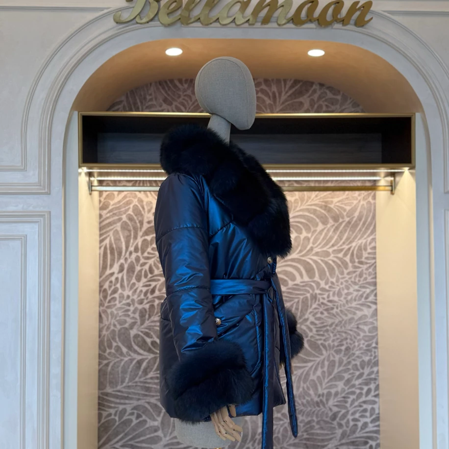 Laverne Fur Navyblue