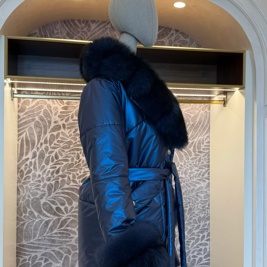 Laverne Fur Navyblue