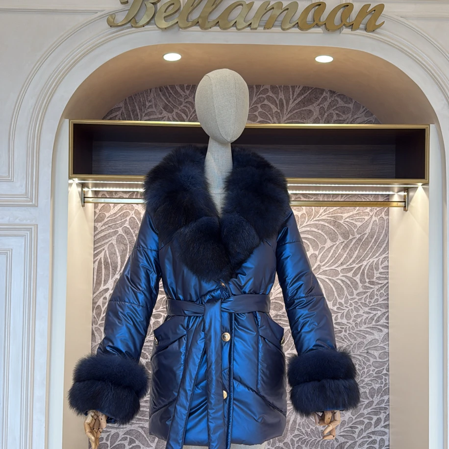 Laverne Fur Navyblue